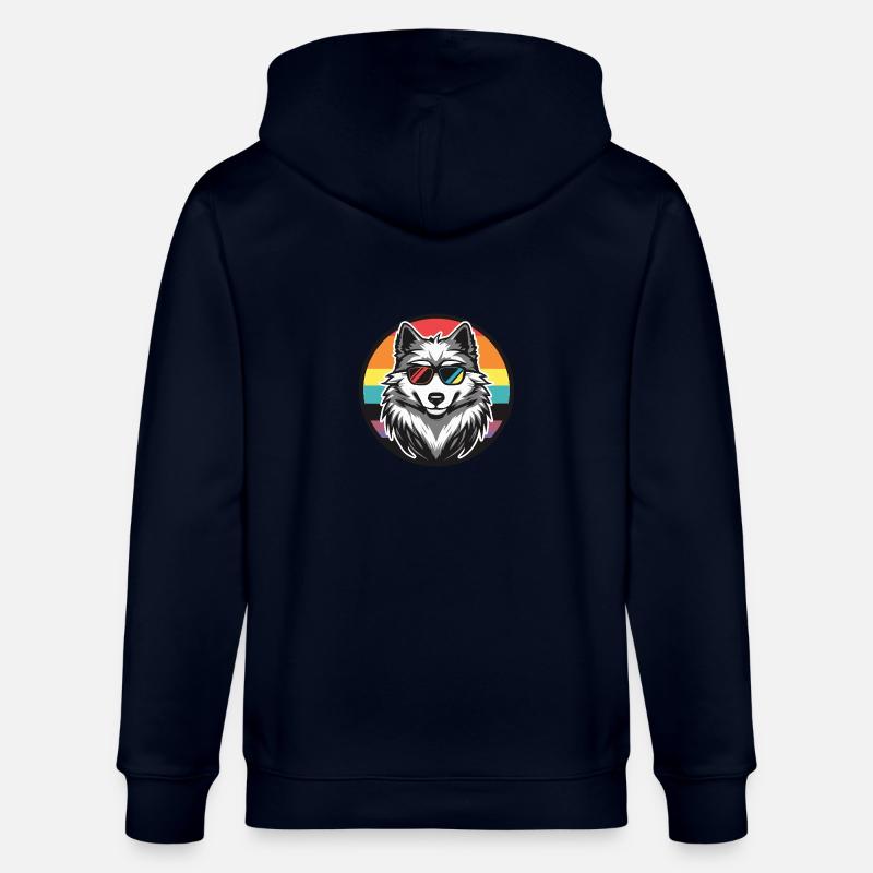Wolf Comic Cool Sommer - Stanley/Stella Unisex Bio-Kapuzenjacke CULTIVATOR  - Navy