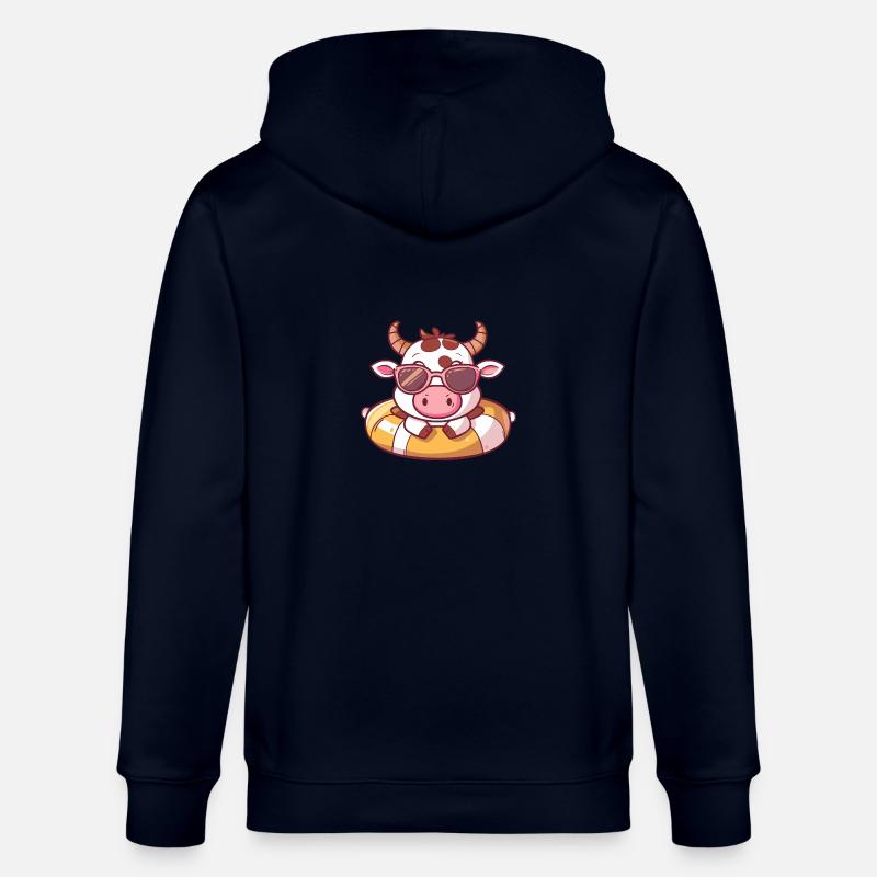 Kuh Comic Cool - Stanley/Stella Unisex Bio-Kapuzenjacke CULTIVATOR  - Navy