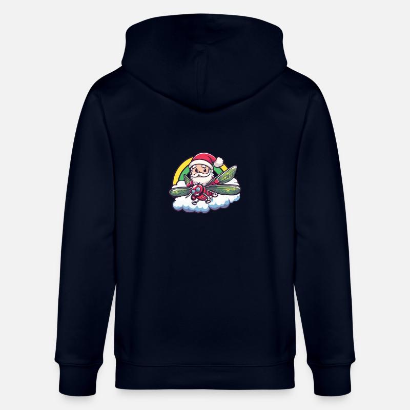 Libellule Père Noël Arc-en-ciel - Veste à capuche bio CULTIVATOR Stanley/Stella Unisexe - marine