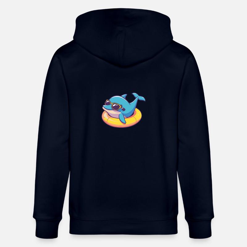 Delfin Comic Cool - Stanley/Stella Unisex Bio-Kapuzenjacke CULTIVATOR  - Navy