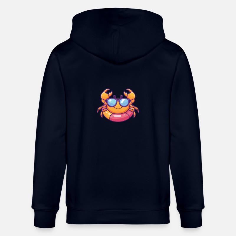 Krebs Krabbe Comic Cool - Stanley/Stella Unisex Bio-Kapuzenjacke CULTIVATOR  - Navy