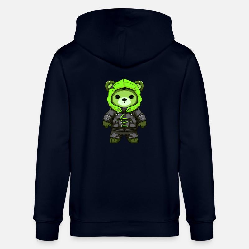 Bär Winter Comic - Stanley/Stella Unisex Bio-Kapuzenjacke CULTIVATOR  - Navy