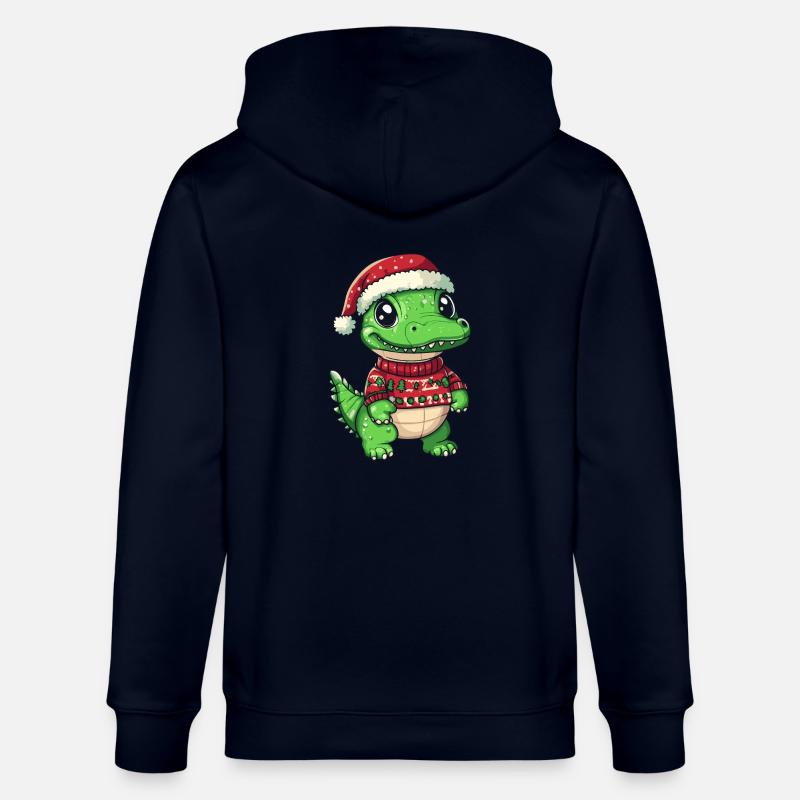 Alligator Weihnachten Comic - Stanley/Stella Unisex Bio-Kapuzenjacke CULTIVATOR  - Navy
