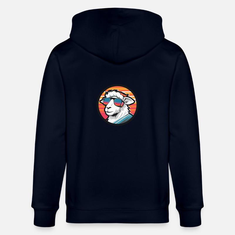 Mouton Bande Dessinée Cool Été - Veste à capuche bio CULTIVATOR Stanley/Stella Unisexe - marine