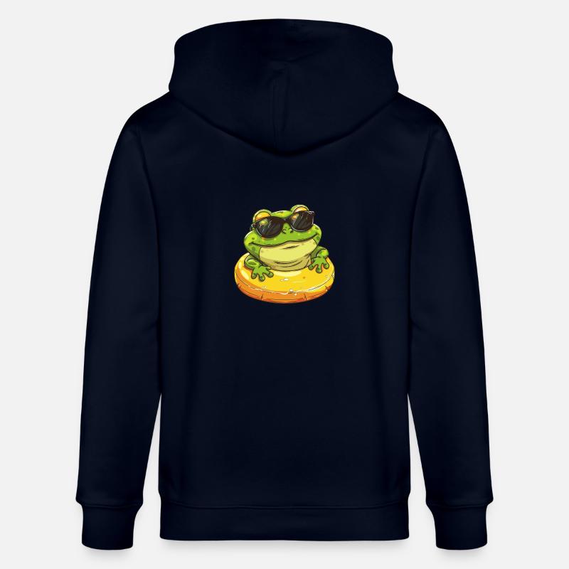 Frosch Comic Cool - Stanley/Stella Unisex Bio-Kapuzenjacke CULTIVATOR  - Navy