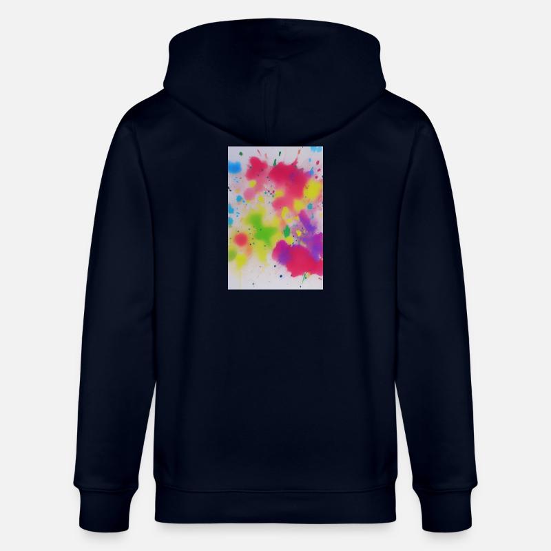 Bunte Farbspritzer - Stanley/Stella Unisex Bio-Kapuzenjacke CULTIVATOR  - Navy