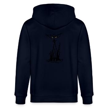 Rauhaar Hund - Stanley/Stella Unisex Bio-Kapuzenjacke CULTIVATOR  - Navy - Hinten - Anna (173cm)