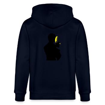 Agent BANANA - Veste à capuche bio CULTIVATOR Stanley/Stella Unisexe - marine - Dos - Anna (173cm)