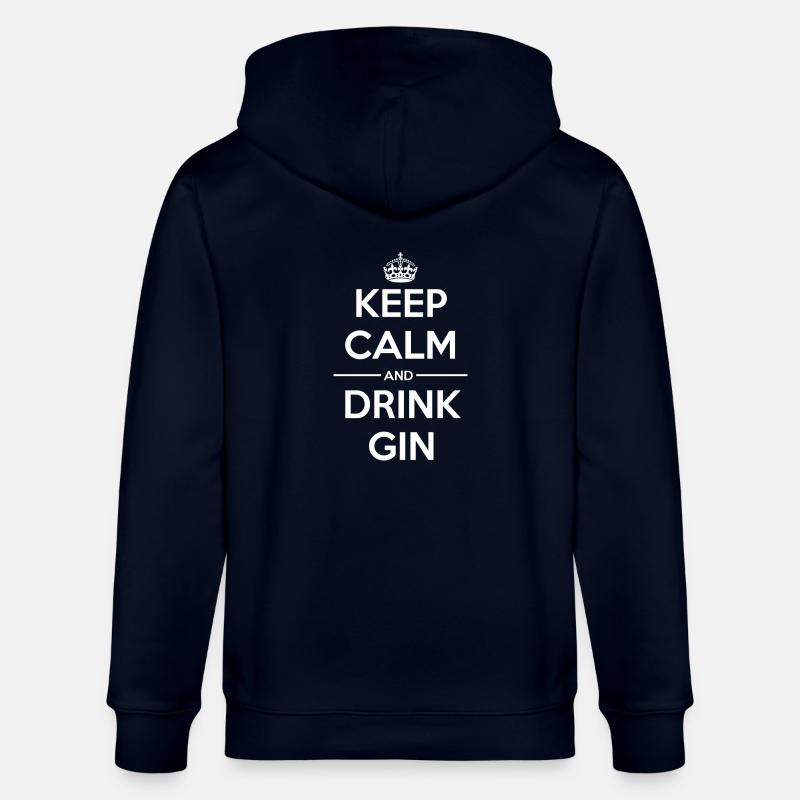 Drinks Keep calm Gin - Stanley/Stella Unisex Bio-Kapuzenjacke CULTIVATOR  - Navy