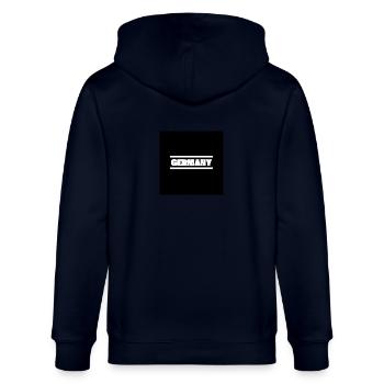 germany - Stanley/Stella Unisex Bio-Kapuzenjacke CULTIVATOR  - Navy - Hinten - Anna (173cm)