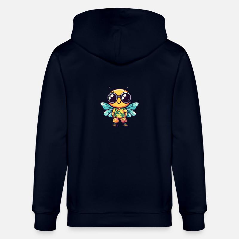 Libelle Comic Urlaub - Stanley/Stella Unisex Bio-Kapuzenjacke CULTIVATOR  - Navy