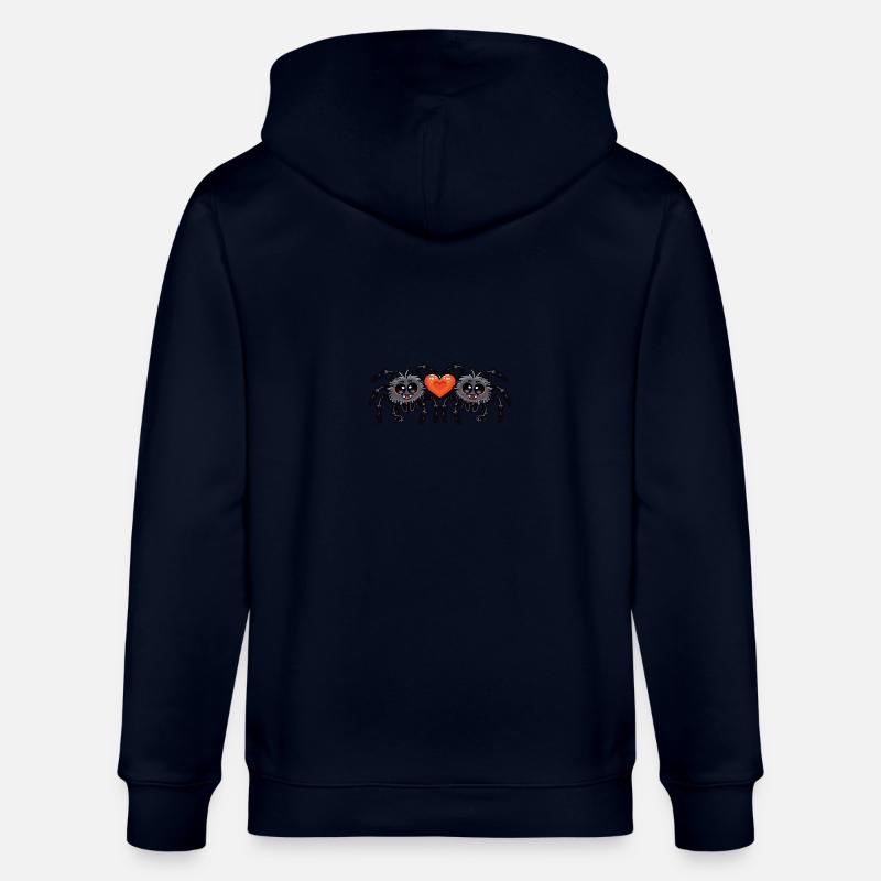 Tarentule araignée couple Saint-Valentin - Veste à capuche bio CULTIVATOR Stanley/Stella Unisexe - marine