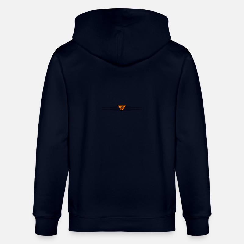 Palm tree line icon - Stanley/Stella CULTIVATOR  Unisex Organic Hooded Jacket - navy