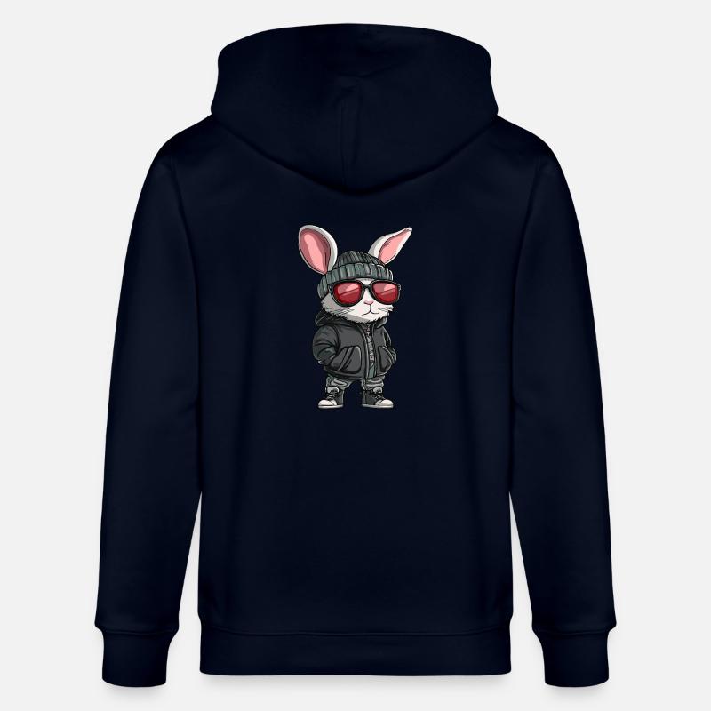 Bunny Bande dessinée cool - Veste à capuche bio CULTIVATOR Stanley/Stella Unisexe - marine