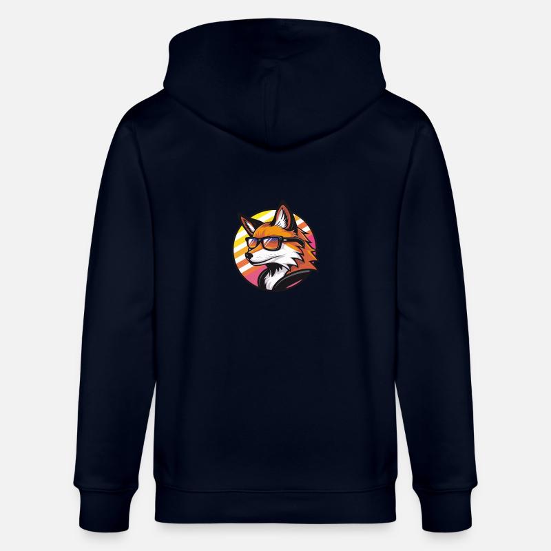 Fuchs Comic Cool Sommer - Stanley/Stella Unisex Bio-Kapuzenjacke CULTIVATOR  - Navy
