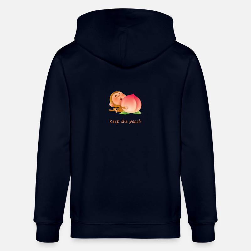 Monkey Keep the peach - Veste à capuche bio CULTIVATOR Stanley/Stella Unisexe - marine