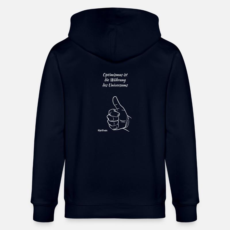 Optimismus - hell - Stanley/Stella Unisex Bio-Kapuzenjacke CULTIVATOR - Navy