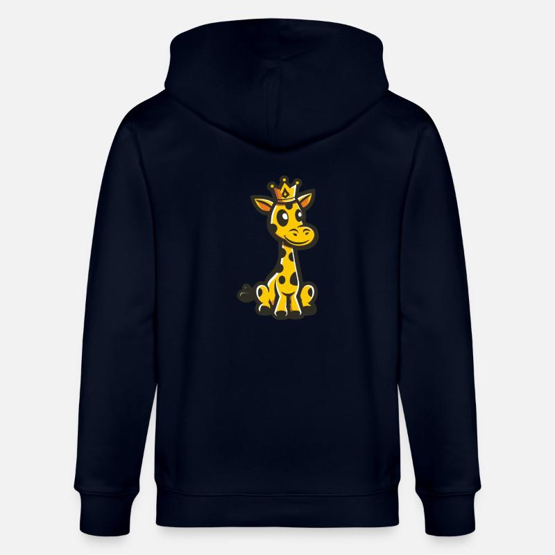 Giraffe Comic Crown - Stanley/Stella CULTIVATOR  Unisex Organic Hooded Jacket - navy