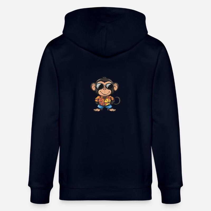 Monkey Comic Vacances - Veste à capuche bio CULTIVATOR Stanley/Stella Unisexe - marine