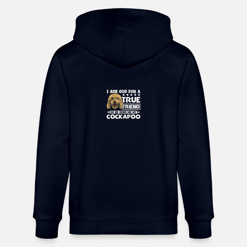 Dieu m’envoie mon cockapoo - Veste à capuche bio CULTIVATOR Stanley/Stella Unisexe - marine