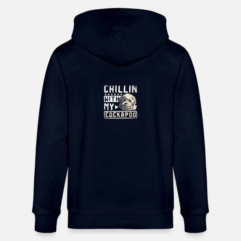 chillin avec mon cockapoo - Veste à capuche bio CULTIVATOR Stanley/Stella Unisexe - marine
