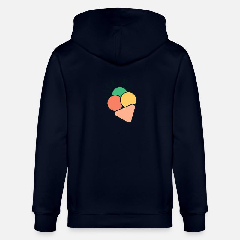 Crème glacée - un logo mignon - Veste à capuche bio CULTIVATOR Stanley/Stella Unisexe - marine