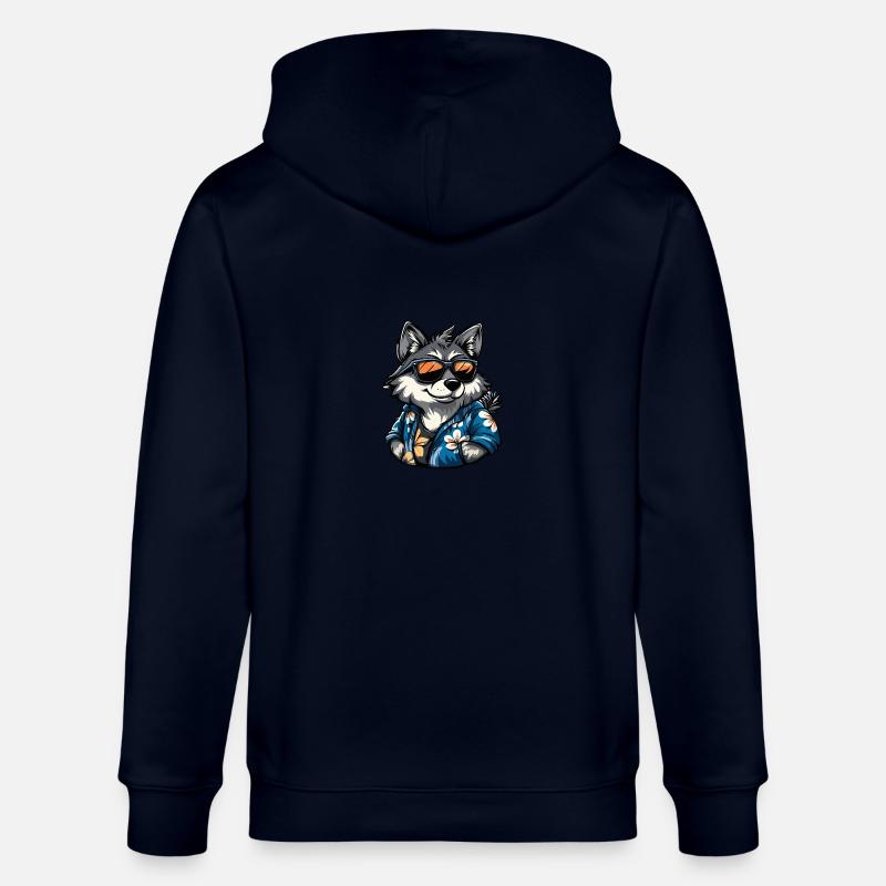 Wolf Comic Urlaub - Stanley/Stella Unisex Bio-Kapuzenjacke CULTIVATOR  - Navy