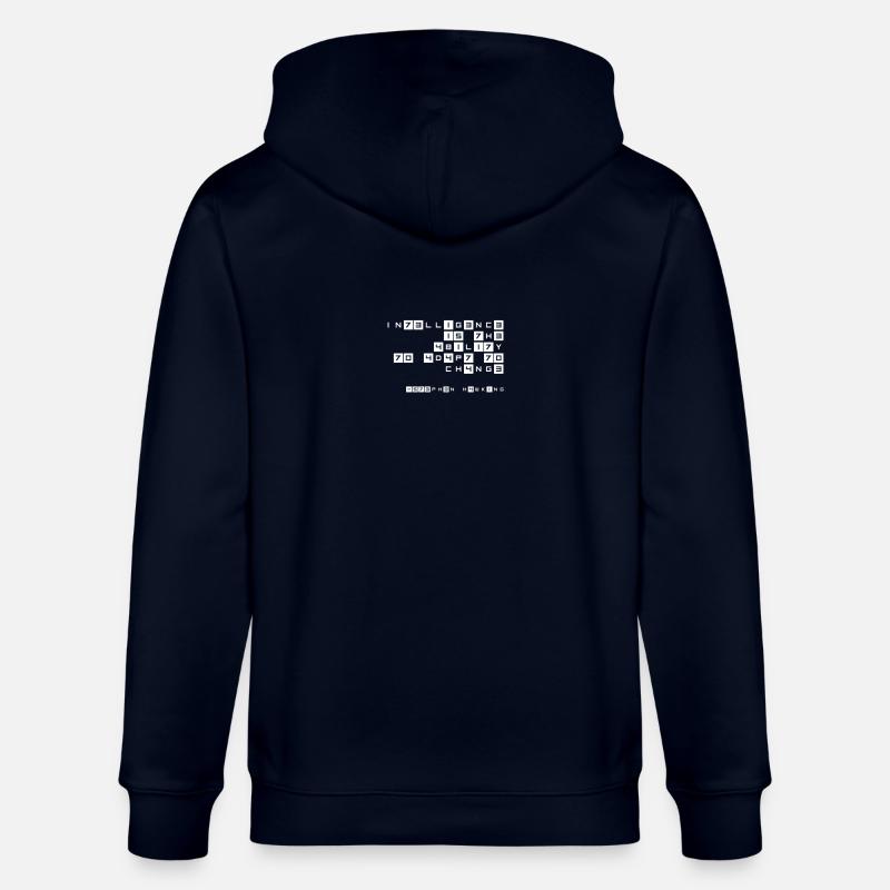Stephen Hawking Intelligence Leetspeak - Stanley/Stella Unisex Bio-Kapuzenjacke CULTIVATOR  - Navy