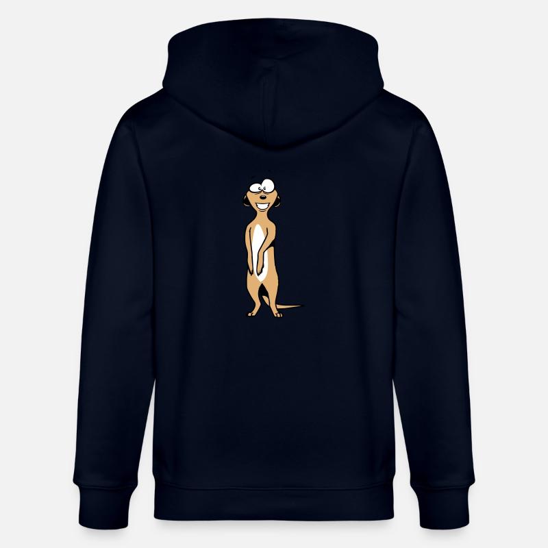Erdmännchen süss witzig - Stanley/Stella Unisex Bio-Kapuzenjacke CULTIVATOR - Navy