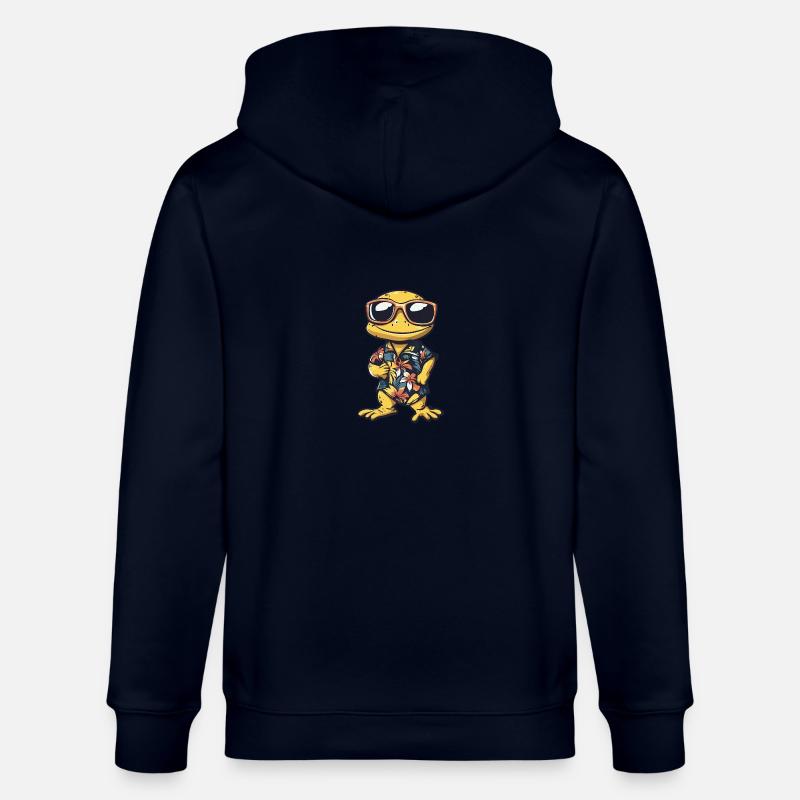 Echse Comic Urlaub - Stanley/Stella Unisex Bio-Kapuzenjacke CULTIVATOR  - Navy