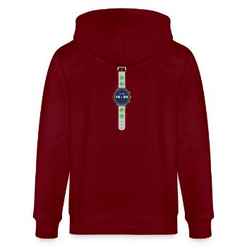 Temps du cannabis 420 - Veste à capuche bio CULTIVATOR Stanley/Stella Unisexe - bordeaux - Dos - Anna (173cm)