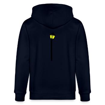 Laterne - schief - Stanley/Stella Unisex Bio-Kapuzenjacke CULTIVATOR  - Navy - Hinten - Anna (173cm)