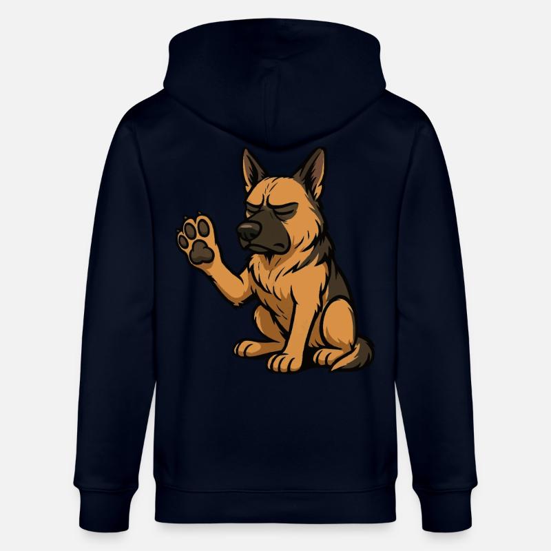 Deutscher Schäferhund Schäferhunde Schäferhunde - Stanley/Stella Unisex Bio-Kapuzenjacke CULTIVATOR  - Navy