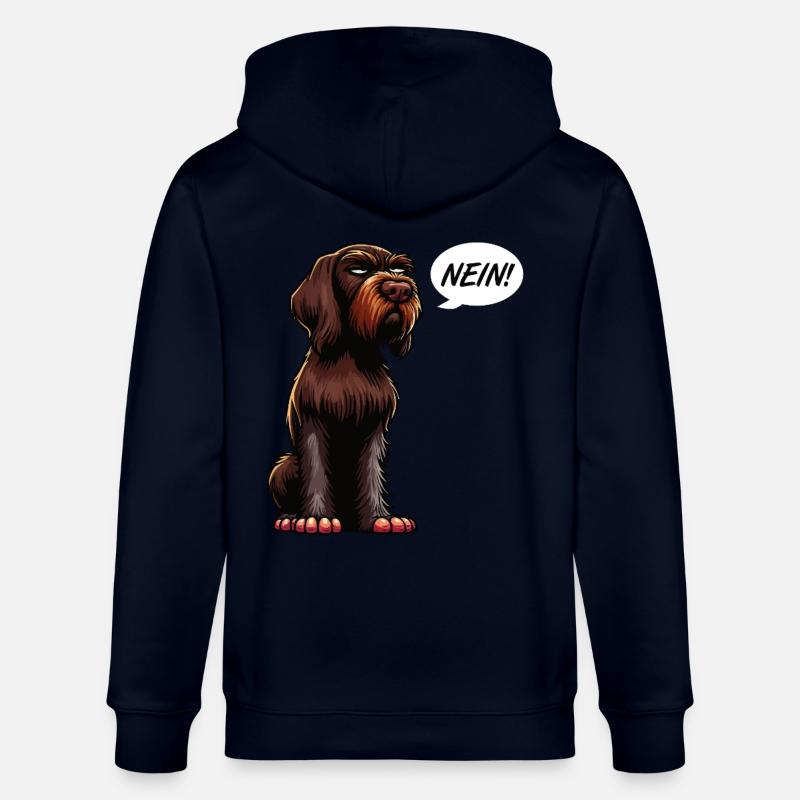 Nein Deutsch Drahthaar Deutsch-Drahthaar Besitzer - Stanley/Stella Unisex Bio-Kapuzenjacke CULTIVATOR  - Navy