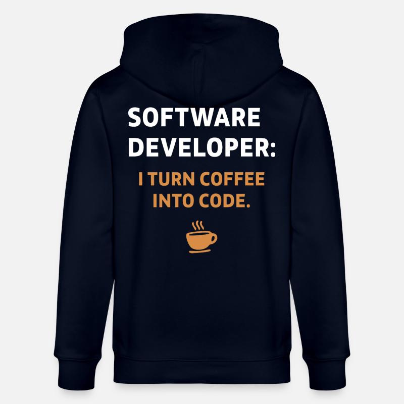 Software Developer - Coffee Edition - Stanley/Stella CULTIVATOR  Unisex Organic Hooded Jacket - navy