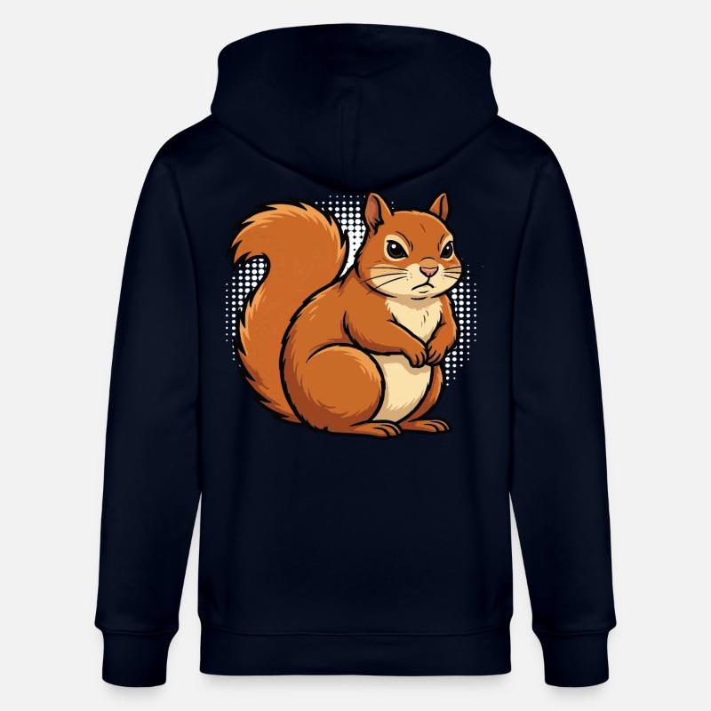 Squirrel Squirrel Squirrel Lover Rodent - Stanley/Stella CULTIVATOR  Unisex Organic Hooded Jacket - navy