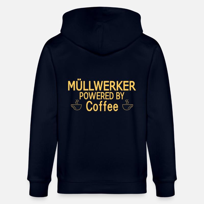 Müllwerker Powered By Coffee - Stanley/Stella Unisex Bio-Kapuzenjacke CULTIVATOR  - Navy