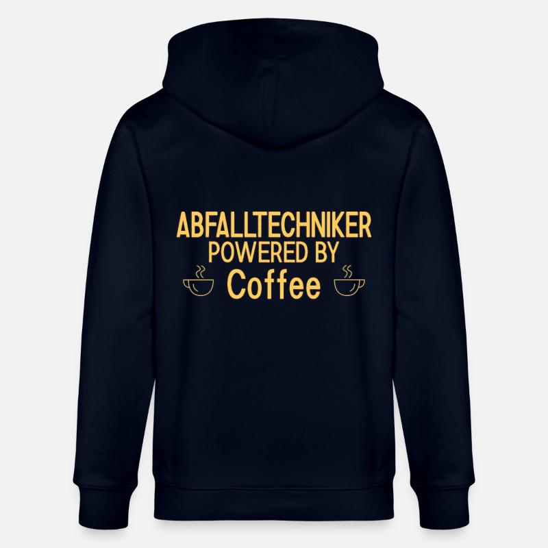 Abfalltechniker Powered By Coffee - Stanley/Stella Unisex Bio-Kapuzenjacke CULTIVATOR  - Navy