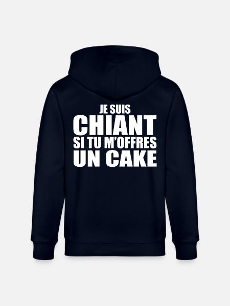 Mand, der forguder: Kage. Sjov Design Humor - Stanley/Stella økologisk unisex-hættejakke CULTIVATOR  - marineblå