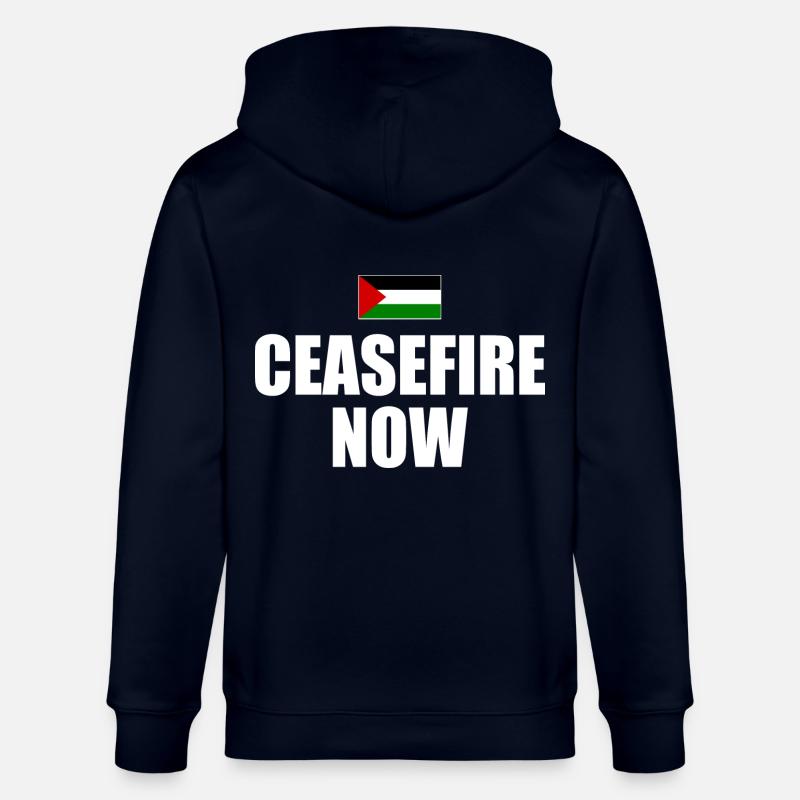 ceasefire now - Stanley/Stella Unisex Bio-Kapuzenjacke CULTIVATOR  - Navy