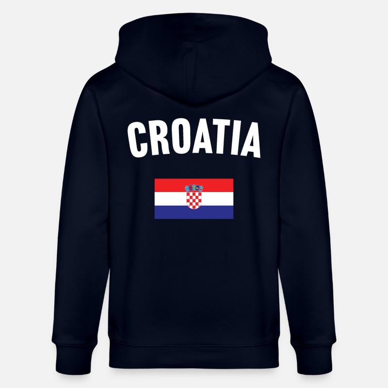 Drapeau de la Croatie - Veste à capuche bio CULTIVATOR Stanley/Stella Unisexe - marine