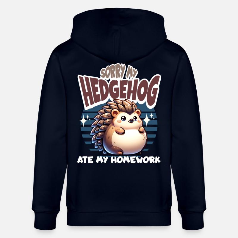 École de devoirs de hérisson - Veste à capuche bio CULTIVATOR Stanley/Stella Unisexe - marine