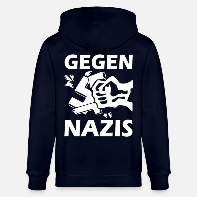 Gegen nazis faust - Stanley/Stella Unisex Bio-Kapuzenjacke CULTIVATOR - Navy