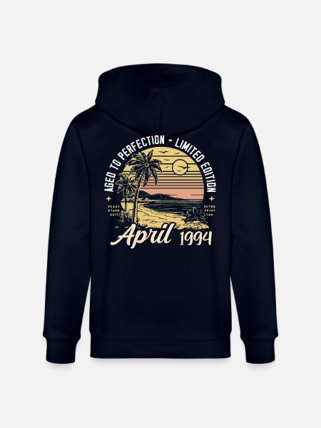 31ste Verjaardag Klassieke Auto April Vintage 1994 April - Stanley/Stella Uniseks bio-ziphoodie CULTIVATOR  - marine