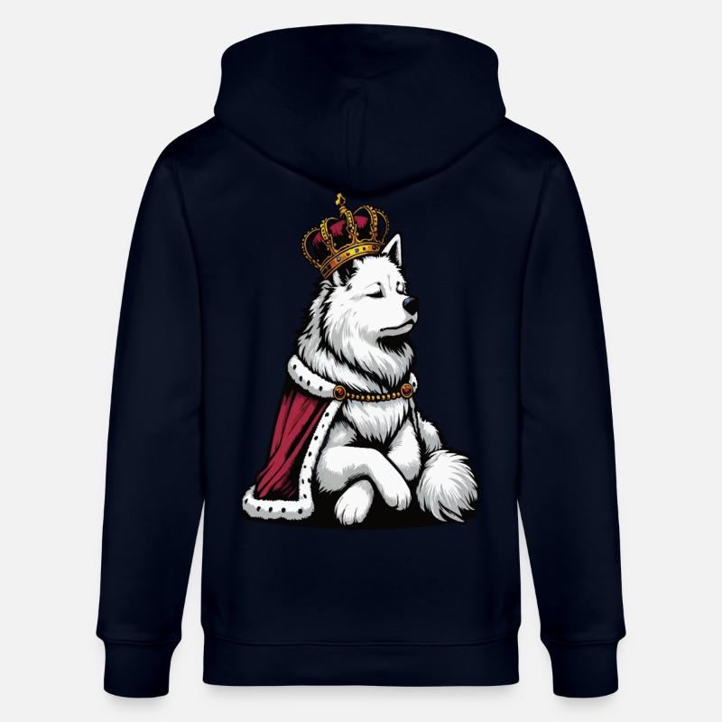 Weißer Schäferhund Schäferhund Schäferhunde - Stanley/Stella Unisex Bio-Kapuzenjacke CULTIVATOR  - Navy