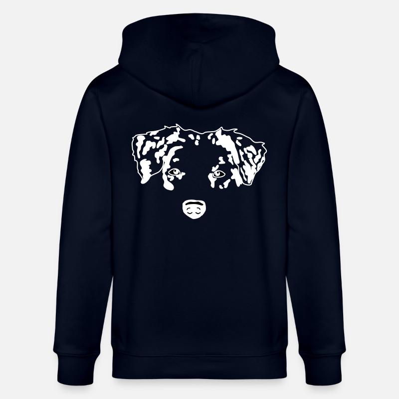 minimal Australian Shepherd Aussie dog - Stanley/Stella Unisex Bio-Kapuzenjacke CULTIVATOR  - Navy
