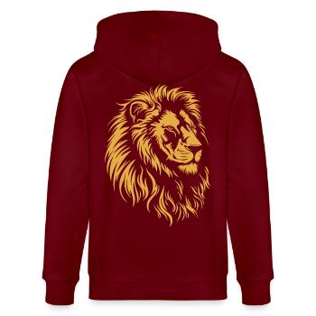 Lion Wildcat King Africa Cat Big Five - Veste à capuche bio CULTIVATOR Stanley/Stella Unisexe - bordeaux - Dos - Anna (173cm)