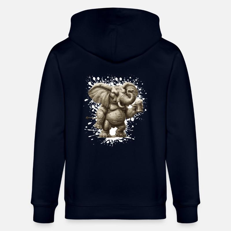 Elephant Beer Drôle - Veste à capuche bio CULTIVATOR Stanley/Stella Unisexe - marine