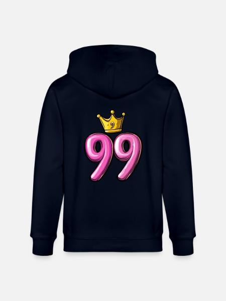 99 Number Crown - Stanley/Stella CULTIVATOR Unisex Organic Hooded Jacket - navy