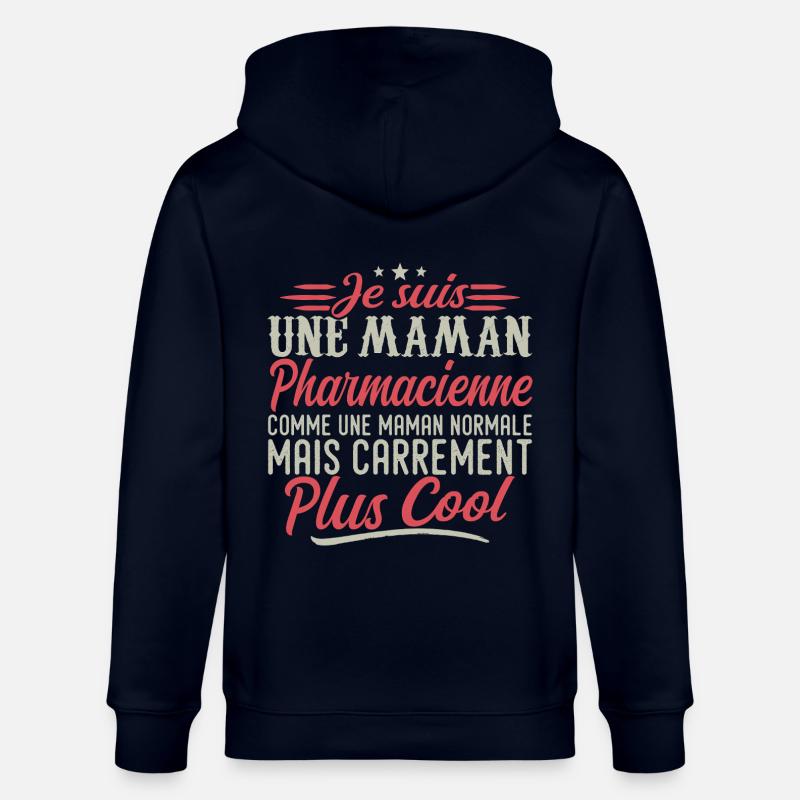 Ich bin Apotheker-Mama, ausgesprochen cool - Stanley/Stella Unisex Bio-Kapuzenjacke CULTIVATOR  - Navy
